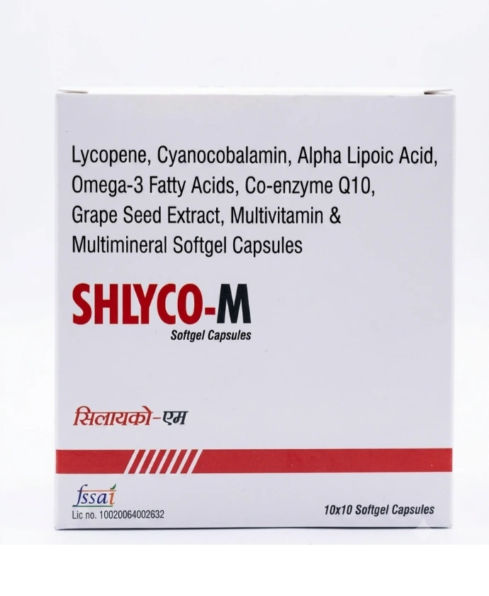 Shlyco-M Softgel Capsules – Multivitamin and Antioxidant Supplement